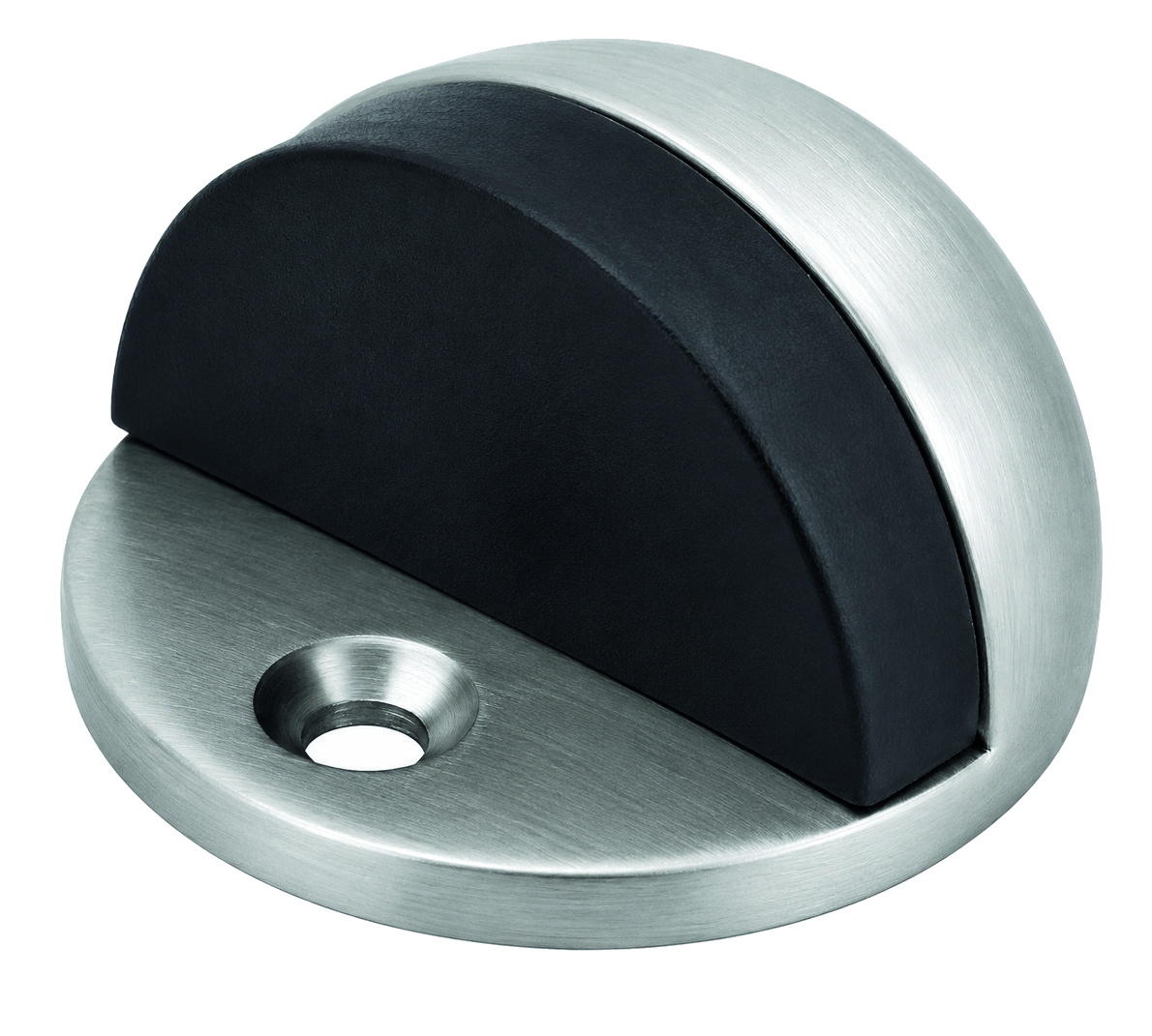 Floor Mounted Door Stop, Half Moon